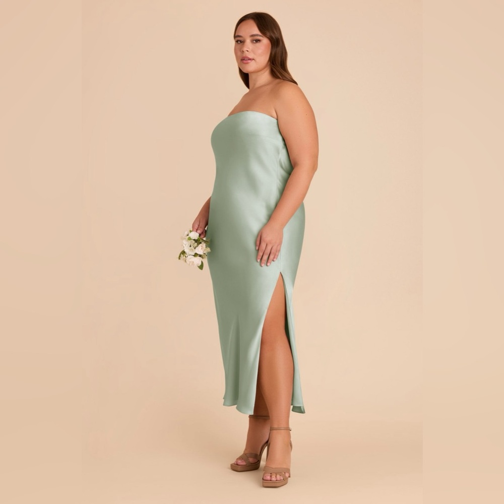 Birdy Grey Matte Satin Sage Isla Dress